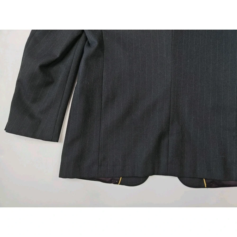 Kuppenheimer Mens Vintage Wool Sport Coat 41R Charcoal Stripe USA Made N606